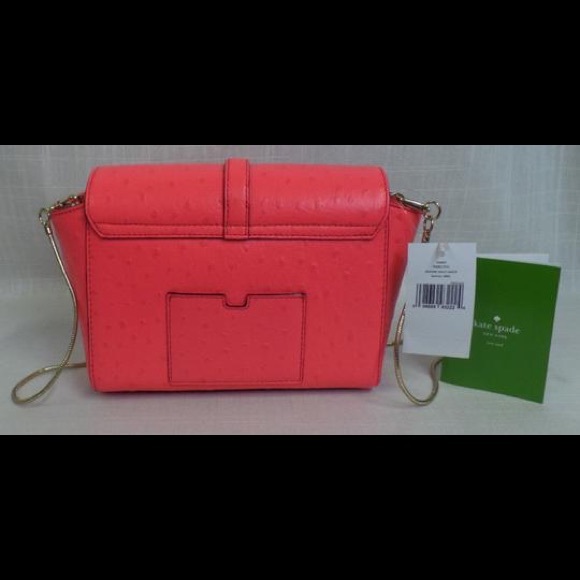 ((SOLD))!! ***** NEW Kate Spade Emmie Purse Ostrich Riverside pink $385 - Picture 3 of 8